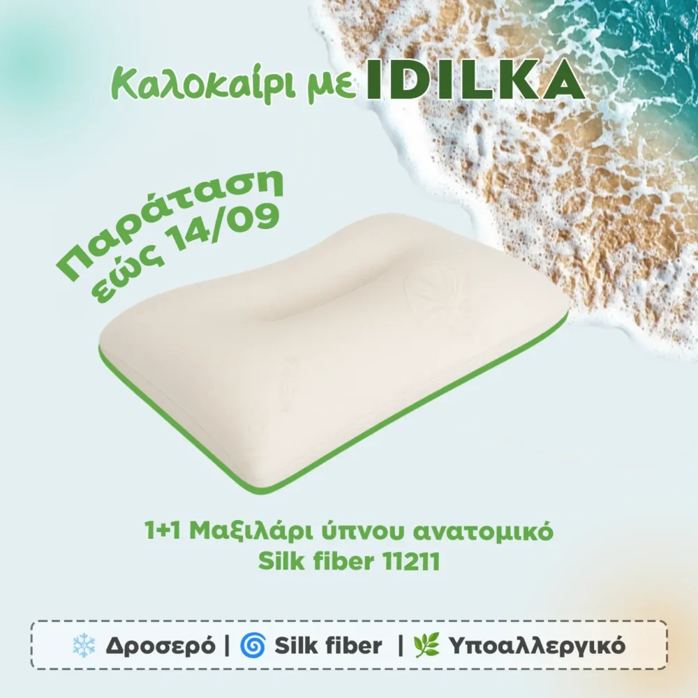 1+1 Μαξιλάρι ύπνου ανατομικό Silk fiber 11211