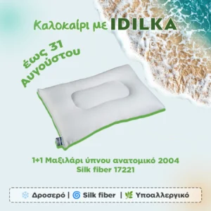 1+1 Μαξιλάρι ύπνου ανατομικό 2004 Silk fiber 17221