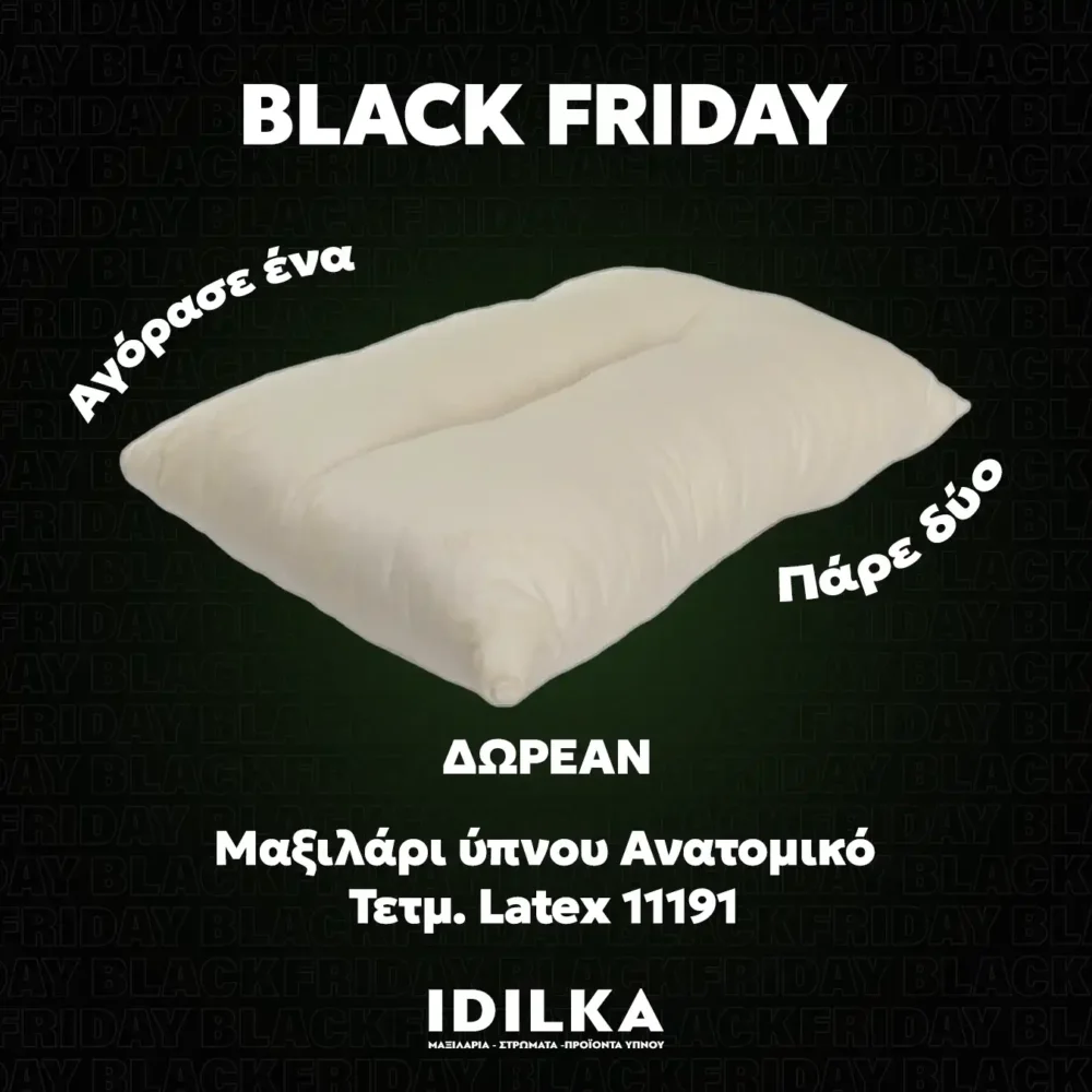 1+1 ΔΩΡΟ Μαξιλάρι ύπνου ανατομικό Τετμ. Λάτεξ 11191