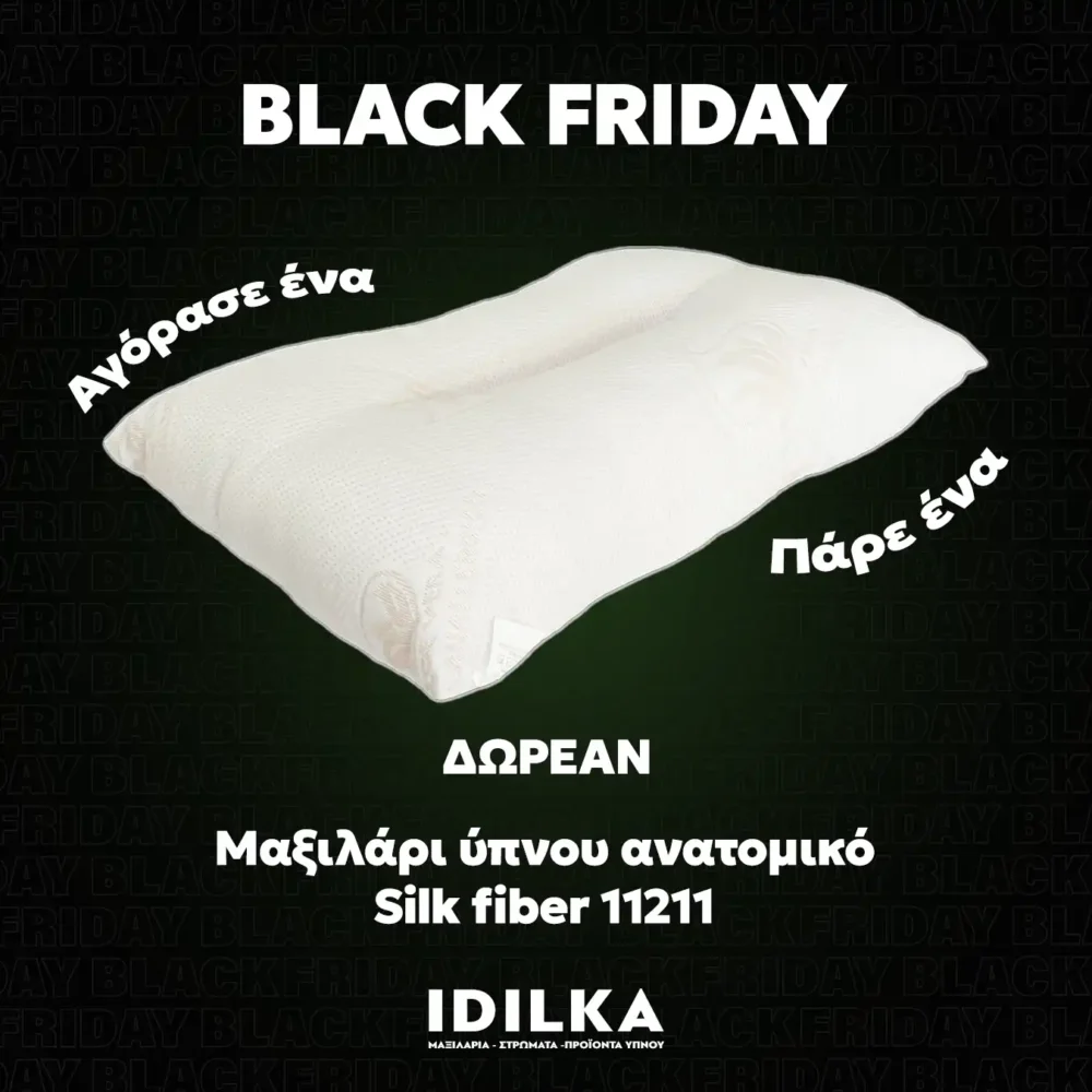 1+1 ΔΩΡΟ Μαξιλάρι ύπνου ανατομικό Silk fiber 11211