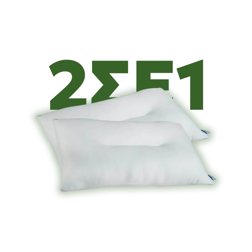 1+1 ΔΩΡΟ Μαξιλάρι ύπνου ανατομικό Silk fiber 11211