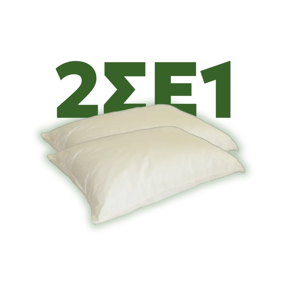 1+1 ΔΩΡΟ Μαξιλάρι ύπνου περκάλι μπεζ bamboo fiber 12721